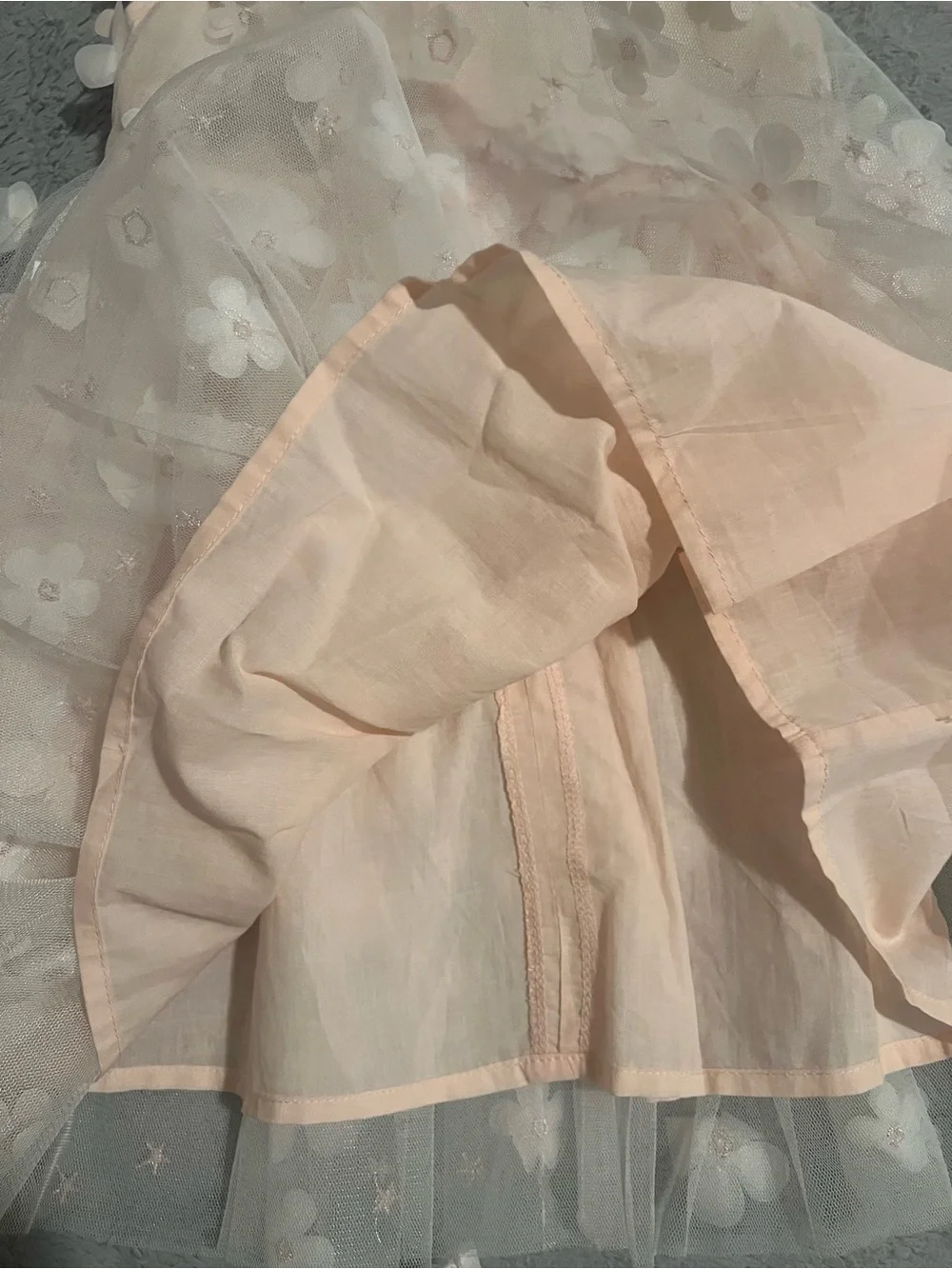 Girls Pink Floral Tulle Party Dress